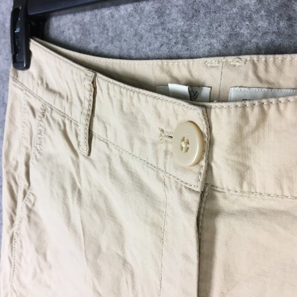 J Jill Capris 10 30 Cargo Cropped Khaki Pants Casual Button Pockets Straight - Picture 4 of 13